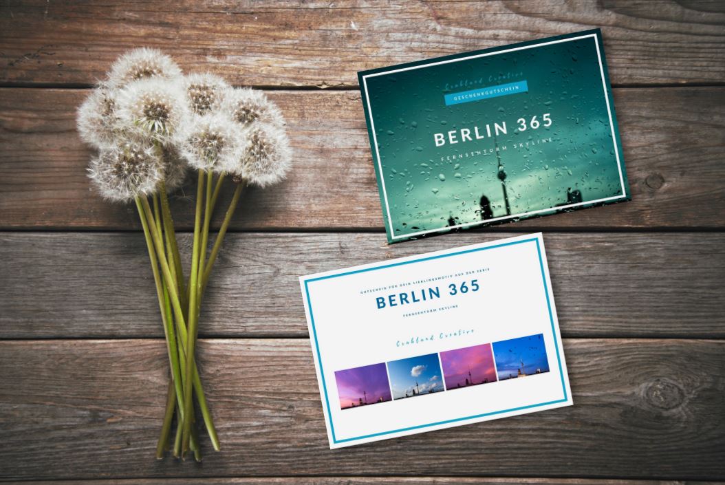 Geschenkgutschein für Berlin Fernsehturm-Skyline