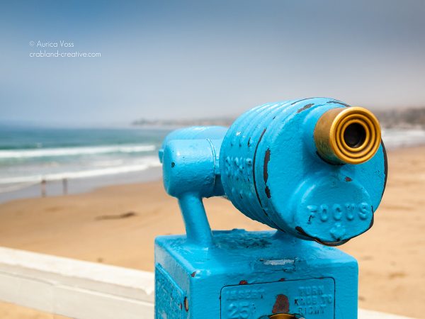 Fine Art Fotografie - Fernrohr am Strand von Kalifornien